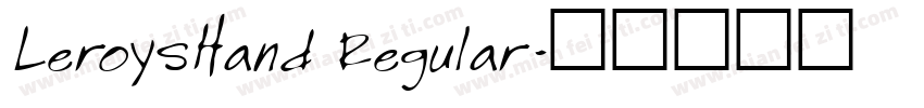 LeroysHand Regular字体转换